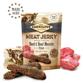 Carnilove Meat Jerky Beef & Beef Muscle Fillet Snacks 100g